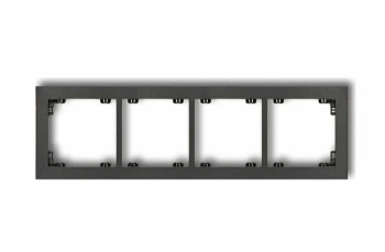 DECO Ramka uniwersalna 4x z tworzywa grafitowy