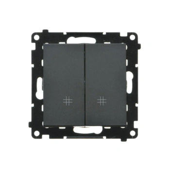 Simon55 Łącznik krzyżowy podwójny czarny mat 10AX