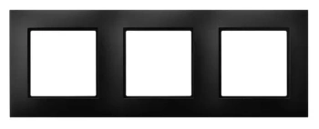 Ramka potrójna ARIA czarny matowy