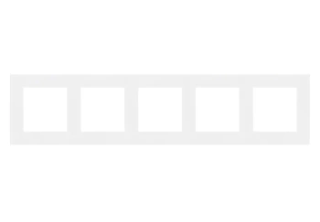 Simon55 Ramka 5-krotna biały mat