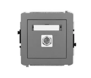 DECO Mechanizm gniazda antenowego poj. szary mat