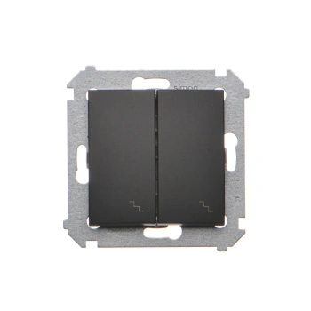 Simon54 Łącznik schodowy podwójny czarny