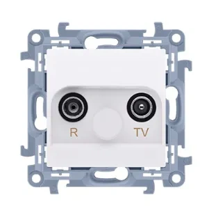 Simon10 Gniazdo antenowe RTV końcowe białe