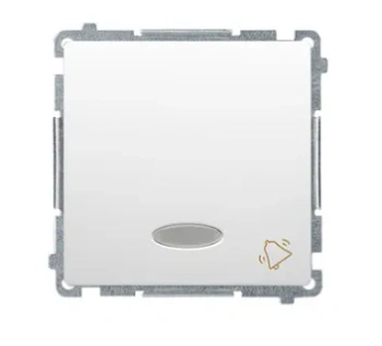 SimonBasic Przycisk dzwonek podświet. biały