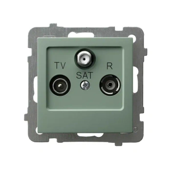 AS Gniazdo RTV-SAT końcowe zielony mat