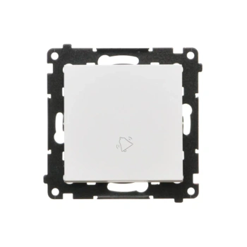 Simon55 Przycisk "dzwonek" biały mat 10AX