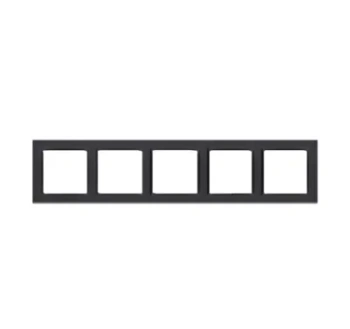 Simon10 Ramka pięciokrotna czarny mat