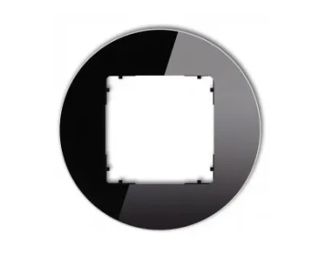 ICON Ramka pojedyńcza okrągła efekt szkła czarna