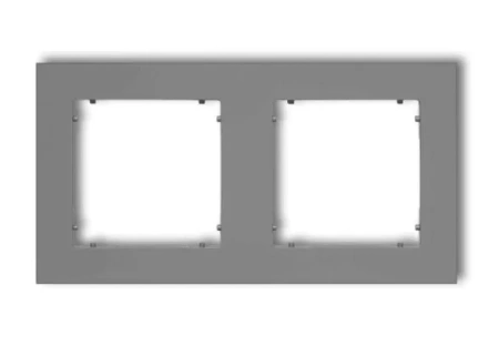 Ramka uniwersalna podwój. z tworzywa MINI szary mat
