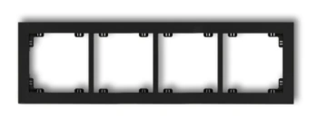 Ramka uniwersalna 4x z tworzywa czarny DECO