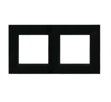 Ramka podwójna Aria czarne szkło