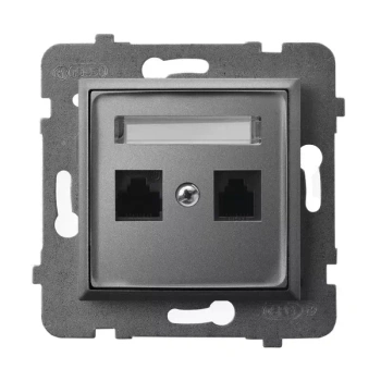 ARIA Gniazdo komputerowe podwójne kat.5e MMC szary