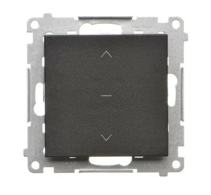 Simon55 Przycisk roletowy poj. czarny