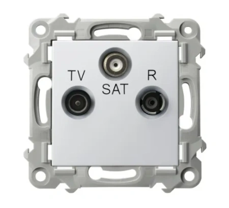 SZAFIR Gniazdo RTV-SAT końcowe biały