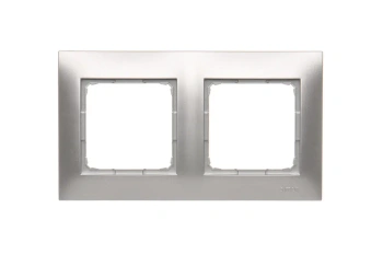 Ramka 2-krotna uniwersalna Simon54 Premium, srebrny