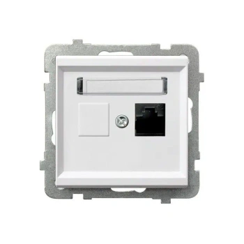 Sonata II Gniazdo komputerowe pojedyncze kat.5e MMC biały mat