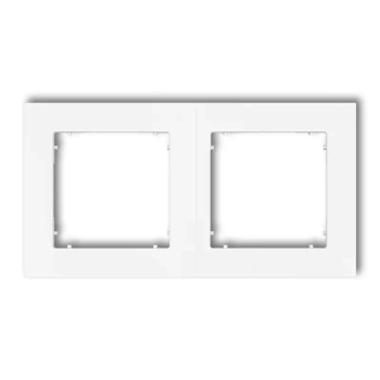 Ramka uniwersalna podwójna z tworzywa biały MINI