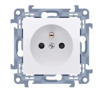 Simon10 Gniazdo wtyczkowe z/u poj. z przesł. białe