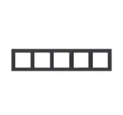 Simon10 Ramka pięciokrotna czarny mat