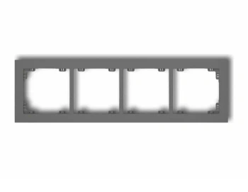 DECO Ramka uniwersalna 4x z tworzywa szary mat