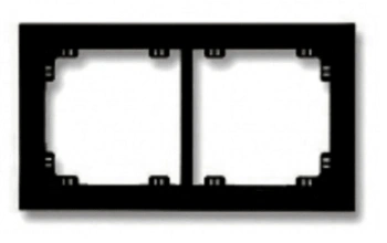 Ramka uniwersalna 2x z tworzywa czarny DECO