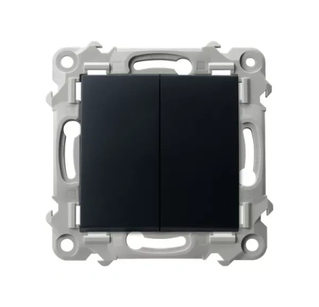 SZAFIR Łącznik podwójny krzyżowy czarny matowy