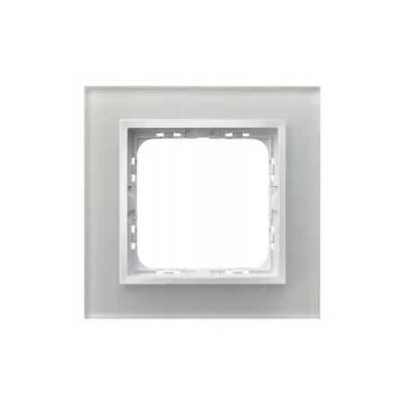 Sonata Ramka pojedyncza białe szkło szron