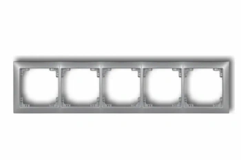 DECO Ramka uniwersalna 5x z tworzywa DEC srebrny m