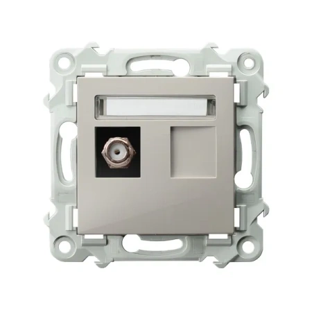 SZAFIR Gniazdo antenowe typ F pojedyncze kaszmirowy beż