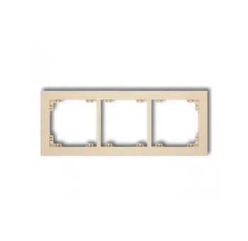 DECO Ramka uniwersalna 3x z tworzywa beżowy