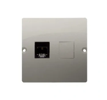 SimonBasic Gniazdo telefoniczne pojed.RJ11 satynow