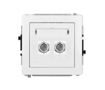 DECO Mechanizm gniazda antenowego podw. biały