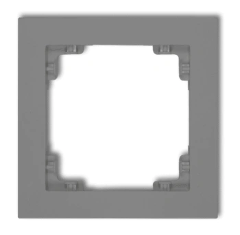 Ramka uniwersalna 1x z tworzywa szary mat DECO