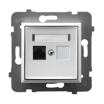 Gniazdo komputerowe pojedyncze, kat. 5e  MMC ARIA BIAŁY