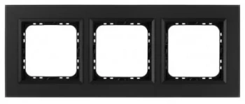 Sonata Ramka potrójna czarne szkło szron
