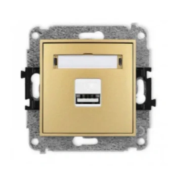 MINI Mechanizm ładowarki USB pojedynczej 2A złoty