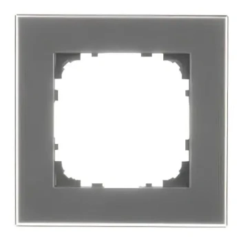 Simon55 Ramka 1-krotna szklana szkło mrożone czarna