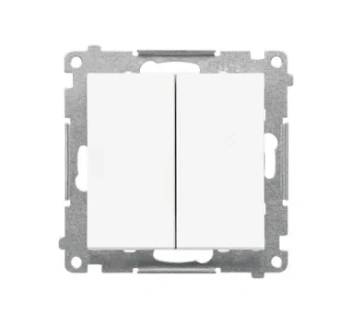 Simon55 Przycisk podwójny (moduł) 10AX biały mat