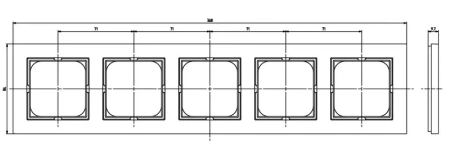 Ramka pięciokrotna SONATA BIAŁY