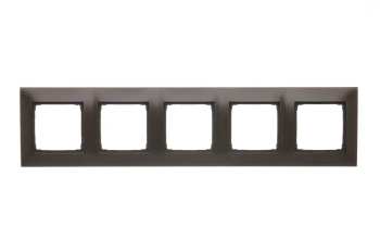 Simon54 Premium Ramka 5-krotna IP20/IP44 brąz mat