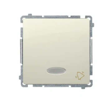 SimonBasic Przycisk dzwonek podświetlany beżowy