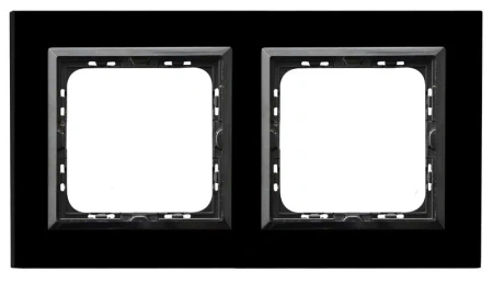 Ramka podwójna SONATA CZARNE SZKŁO