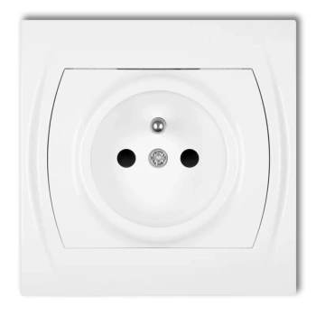 Gniazdo 1x z uziemieniem 2P+Z LOGO biały