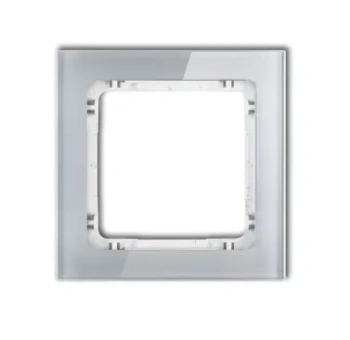 DECO Ramka uniwersalna 1x efekt szkła szary