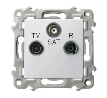 SZAFIR Gniazdo RTV-SAT końcowe biały