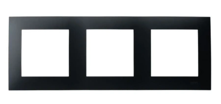 SZAFIR Ramka potrójna czarny matowy