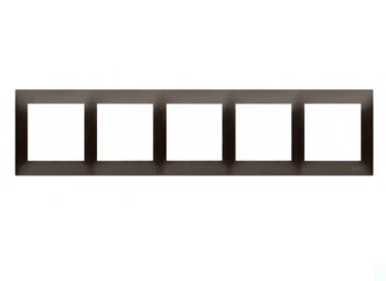 Simon54 Premium Ramka 5-krotna IP20/IP44 brąz mat