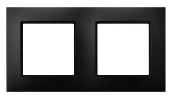 Ramka podwójna ARIA czarny matowy
