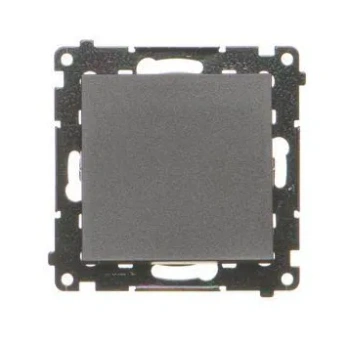 Simon55 Przycisk poj. zwierny b/pik czarny mat 10AX