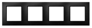 Ramka poczwórna ARIA czarny matowy